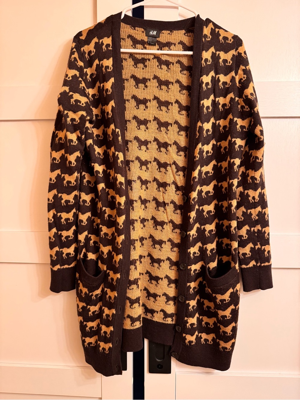 H&M long horse cardigan-great condition! Size M